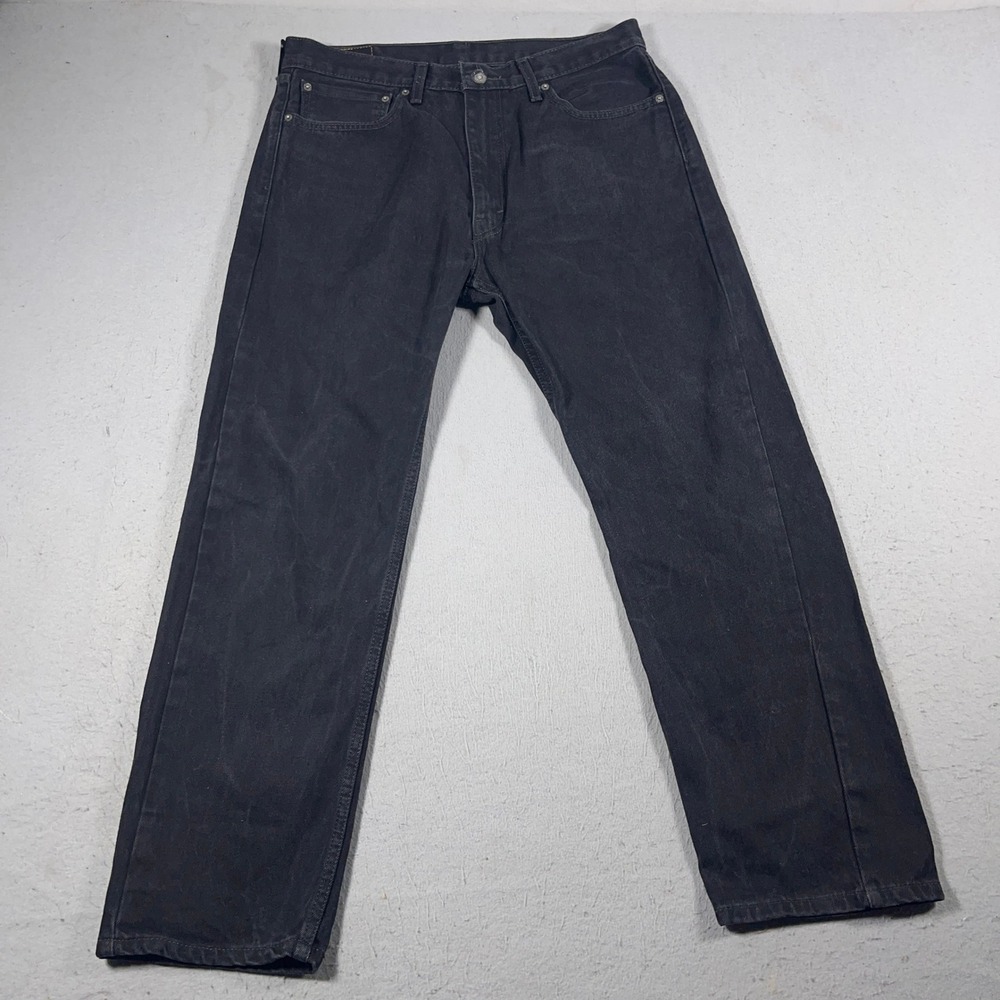 Levi's‎ 505 Regular Fit Jeans Men 36x30 Black Denim Straight Leg Casual Everyday